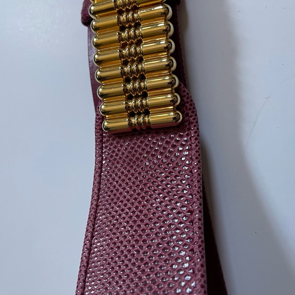 Vintage Judith Leiber Purple Plum Gold Bullet Design Art Deco - Picture 10 of 10